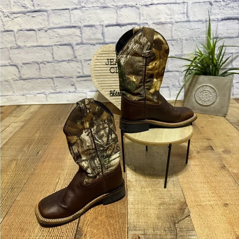 Old West Children's Broad Square Toe Boots 11